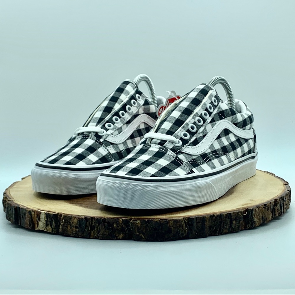 VANS Women’s Gingham Old Skool Black/White Various - Picture 2 of 10